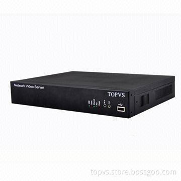 Topvs H.264 4-channel Full-D1 Network Video Server, with HDD interface